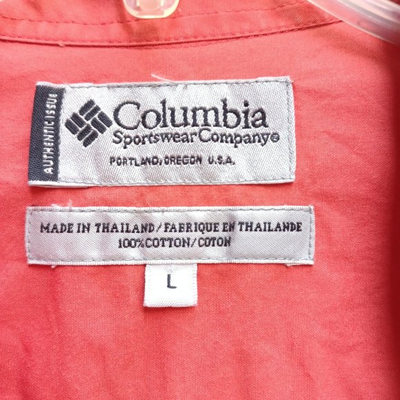 Columbia Long Sleeve Shirt, Coral, Women Size L - Picture 2 of 9